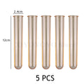 5pcs Flowers Test Tube Vase Acrylic Glass DIY Home Decor Plaster Resin Clear Display Stand Plant Incubator For Hydroponic Making