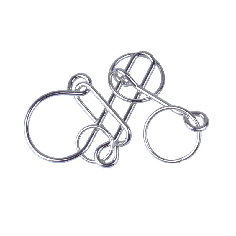 Classic Intelligence Metal Wire Puzzle Baffling Brain Teaser Magic Rings Puzzles Game for Adults Children
