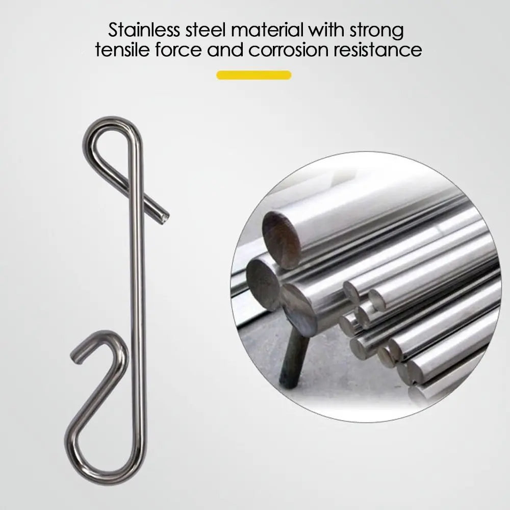 100 Pcs Stainless Steel Fishing Hanging Snap Swivel Lure Connectors Nice Snaps Barrel Swivel Rolling Snap Carp Fishing Tackle