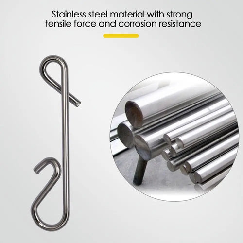 100 Pcs Stainless Steel Fishing Hanging Snap Swivel Lure Connectors Nice Snaps Barrel Swivel Rolling Snap Carp Fishing Tackle