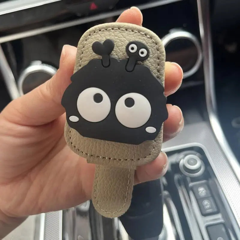 Magnetic Car Sun Visor Glasses Clip - Cute Coal Elf Design, Strong Magnetic Holder for Fashion Glasses, Car Interior Accessories