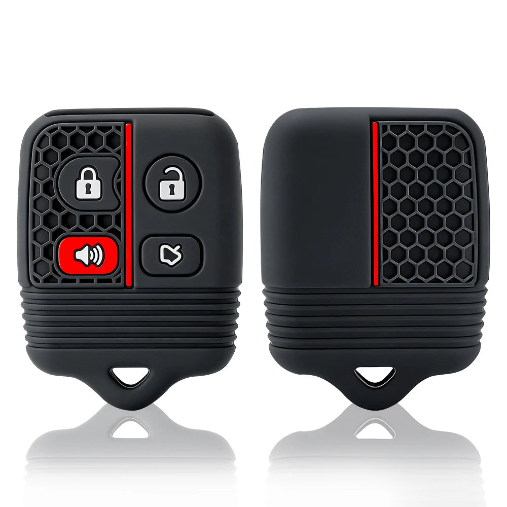 3/4 Buttons Silicone Car Remote Key Shell Case Fob Cover for Ford Focus Complete Escape Mustang Explorer Lincoln Town Sport