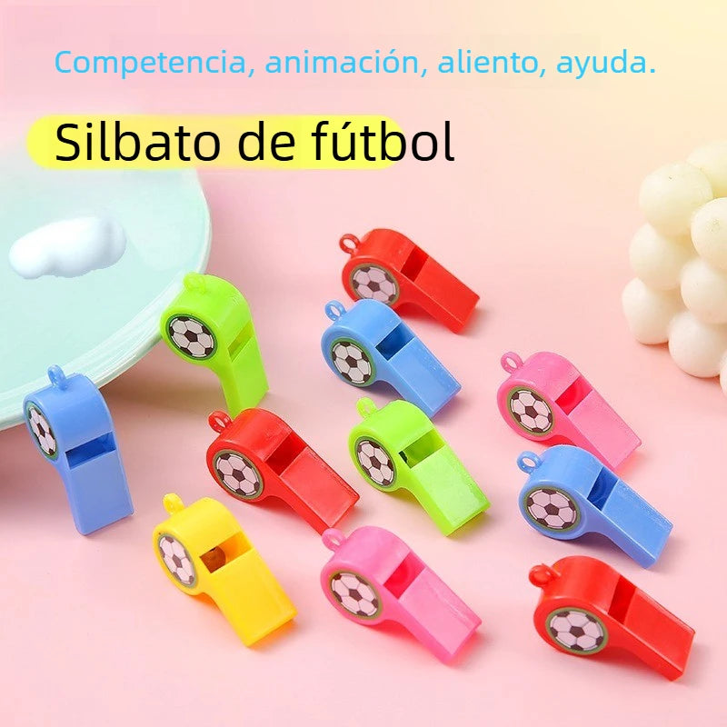 24 silbatos deportivos de plástico colorido, silbatos para animadoras, silbatos para árbitros Cheering whistle apito de torcida