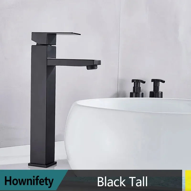 Chrome Single Handle Cold Hot Water Mixer Basin Faucet Sink Tap Deck Mount Single Hole  Bathroom Washing Tap