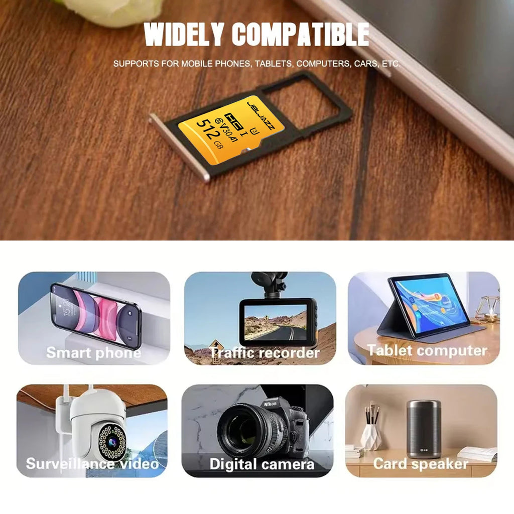 Original SD Card 512GB 256GB High-Speed Memory Card 128GB for Smartphone/Tablet/Drone/Camera Cross-Use 64GB Mini TF Card