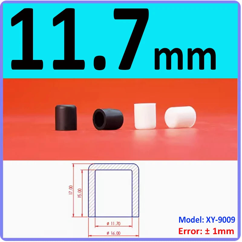 White Silicone rubber cover round steel pipe sleeve end protective cap anti-collision and high temperature resistant 3~68.5mm