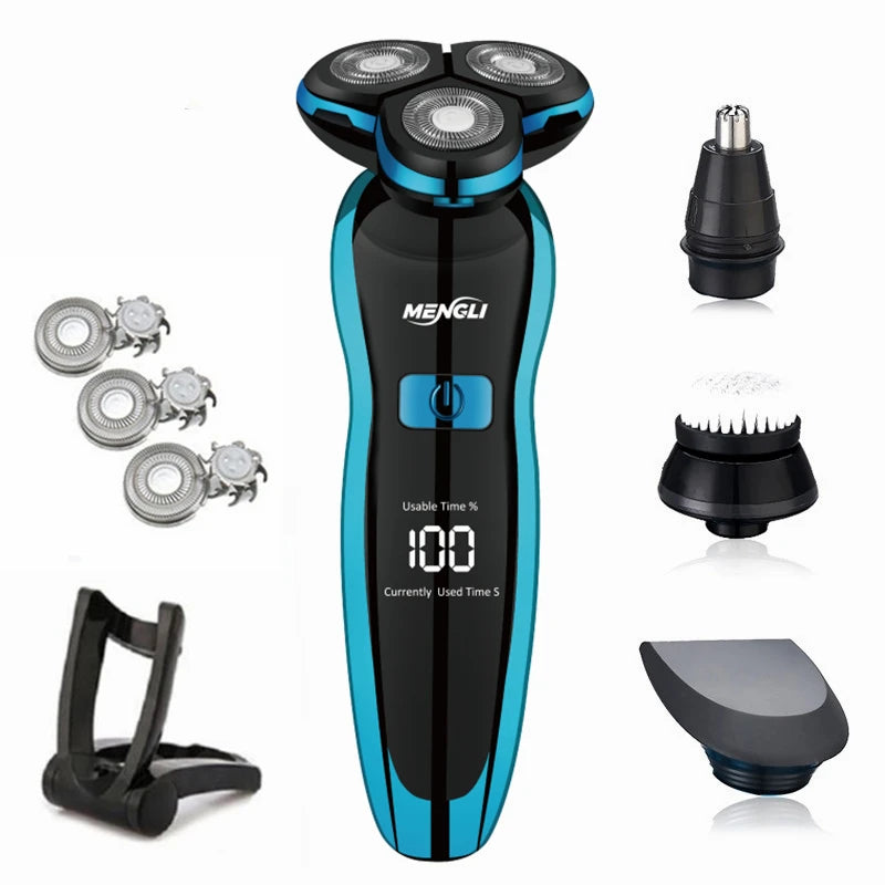 ZOZEN Men Electric Shaver Rechargeable Electric Razor Hair Cutting Shaving Machine Clipper Beard Trimmer Washable Wet-Dry Use