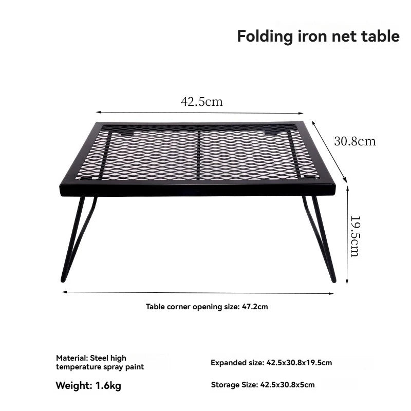 Campfire Grill Grate Heavy Duty Over Fire Camp Grill Foldable Camp Fire Cooking Rack for Camping Barbecues Picnic
