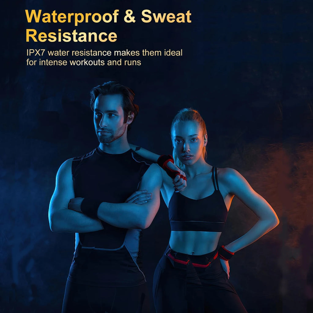 Wireless Sport Earbuds, 48H Battery, Hi-Fi Sound with Deep Bass, IP7 Waterproof for Running/Gym
