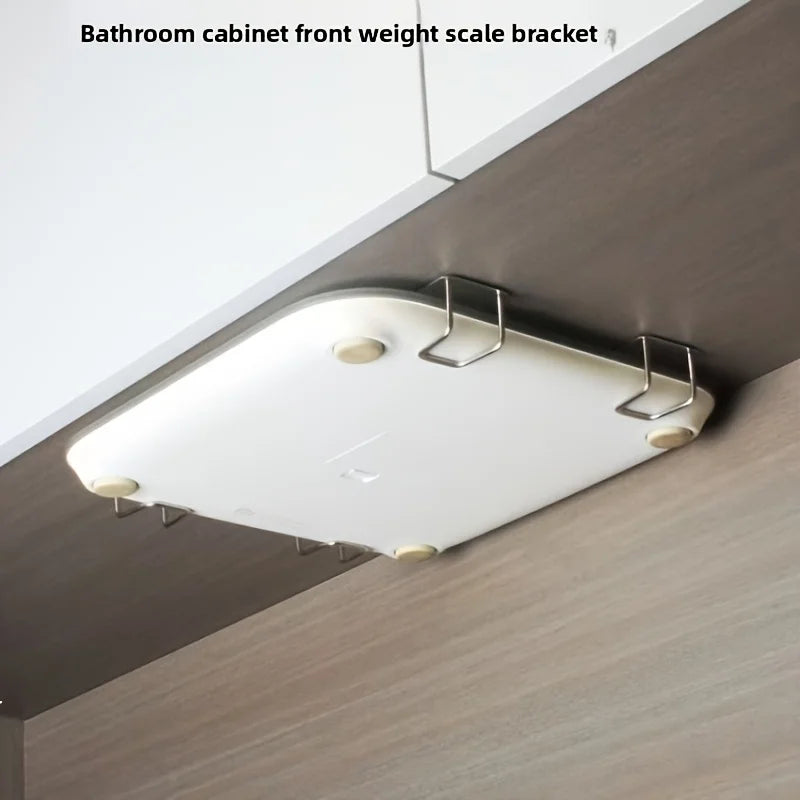 2/4pcs 304 stainless steel wall-mounted storage stand, universal storage rack for weighing scales bathroom and gym storage racks