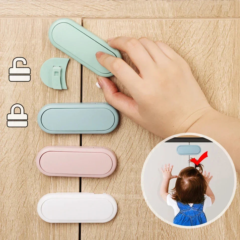 Safety Locks Baby Kids Multifunctional  Anti-pinch Hand Lock Cabinet Cabinet Door Lock Baby Protective Refrigerator Drawer Locks