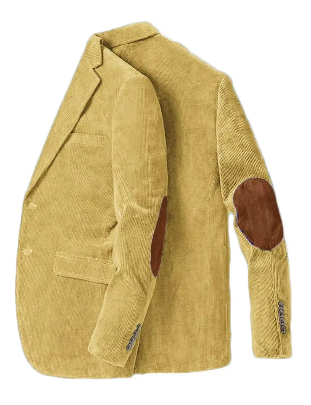 Men's Corduroy Blazer Single Breasted Men's Jacket with Elbow Patch Business Casual Jacket suit pants Spring Fall Sport Coats