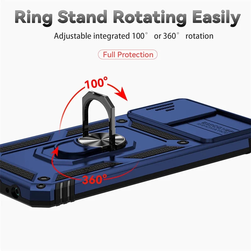 For Xiaomi Redmi Note 10 10s 4G Case Magnetic Holder Ring Armor Funda For Redmi Note 10 Pro Max Note10 10C Lens Protector Cover