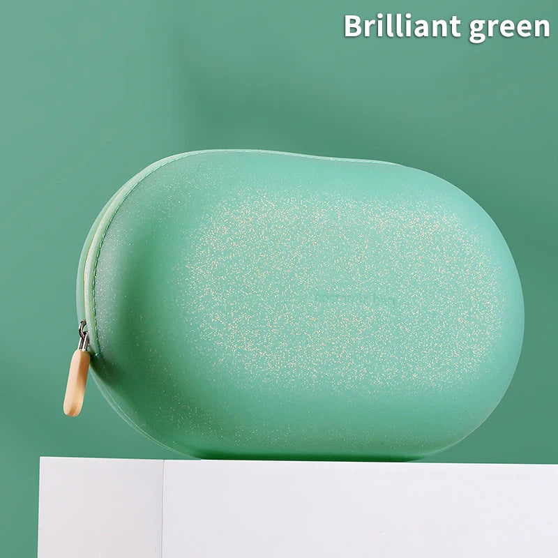 Portable Large Capacity Silicone Cosmetic Bag Waterproof Soft Moisture-proof Storage Wash Bag For Home Travel