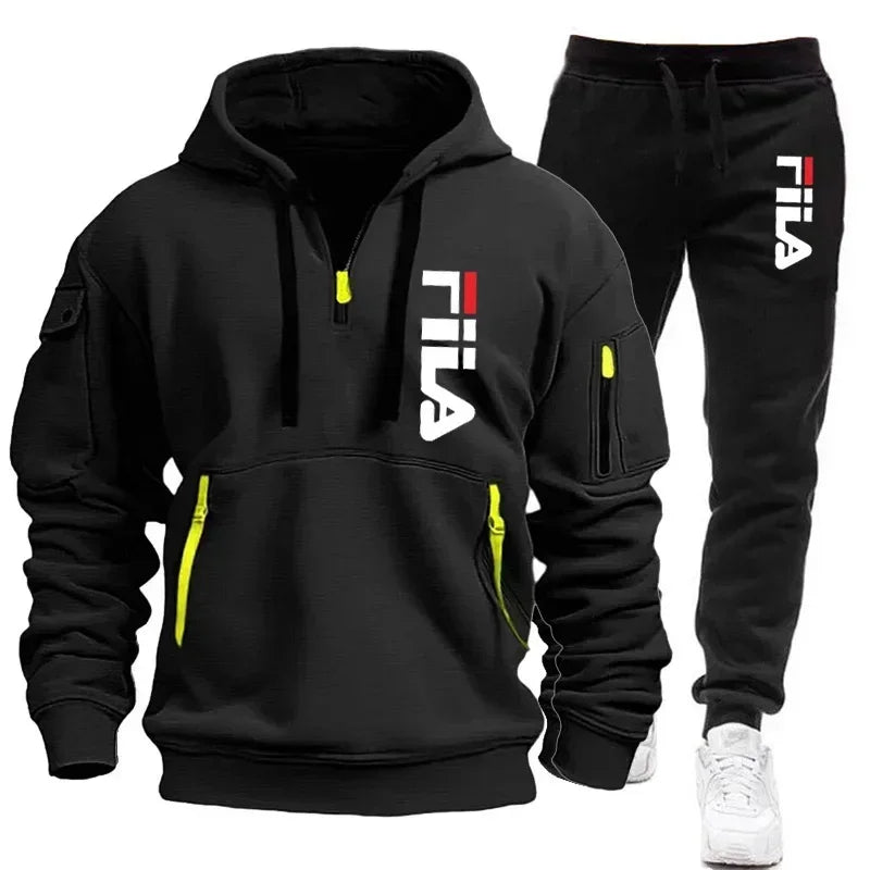 Men's hoodie set, a two-piece set of comfortable and fashionable top and casual sport pants