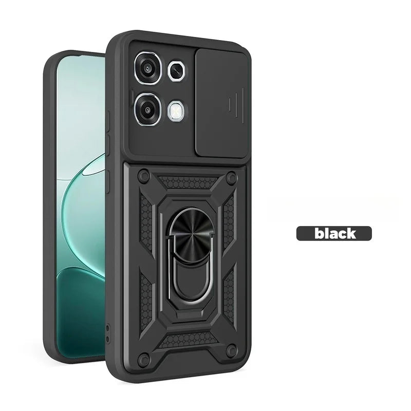Armor Funda For OPPO A6 Pro 5G Case Slide Lens Protect Car Magnetic Holder Ring Phone Case For Oppo A 6 Pro A6Pro 4G Back Cover