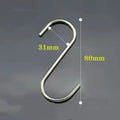 10 pcs Stainless steel S shaped hook Large hook S hook, multi purpose S shaped hook metal S-hook hook for kitchen and bathroom