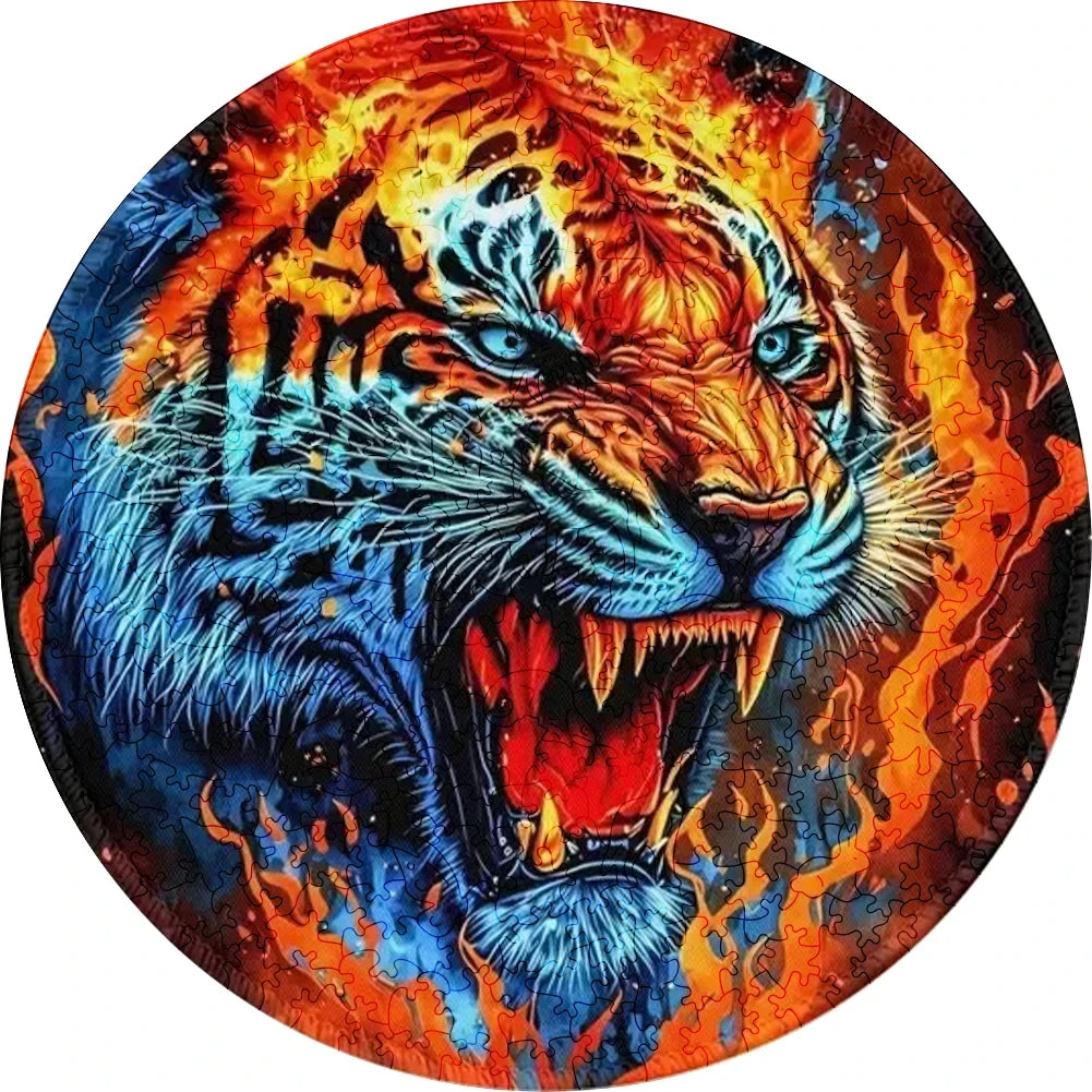 Mysterious 3D Wooden Puzzles Lion Unique Animals Shape DIY Educational Toys Gifts Wooden Jigsaw Puzzle Games For Kids Adults