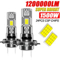 H7 Led CANBUS Headlight Bulbs 1500W Super Bright Wireless Turbo Fan Diode Lights for Car Ampoule LED H7 Automobile Fog Lamps