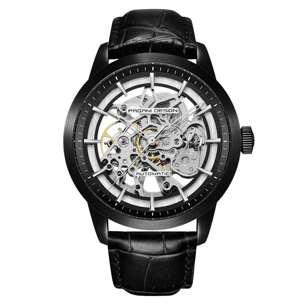 PAGANI DESIGN Brand Fashion Sports Leather Watches Men Luxury Automatic Mechanical Skeleton Waterproof Watches Relogio Masculino