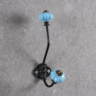 Ceramic Pumpkin Wall Mounted Coat Hooks Various Colors Home Decorative Hooks for Hanging Clothes Bags Towel Hangers Curtain Rack