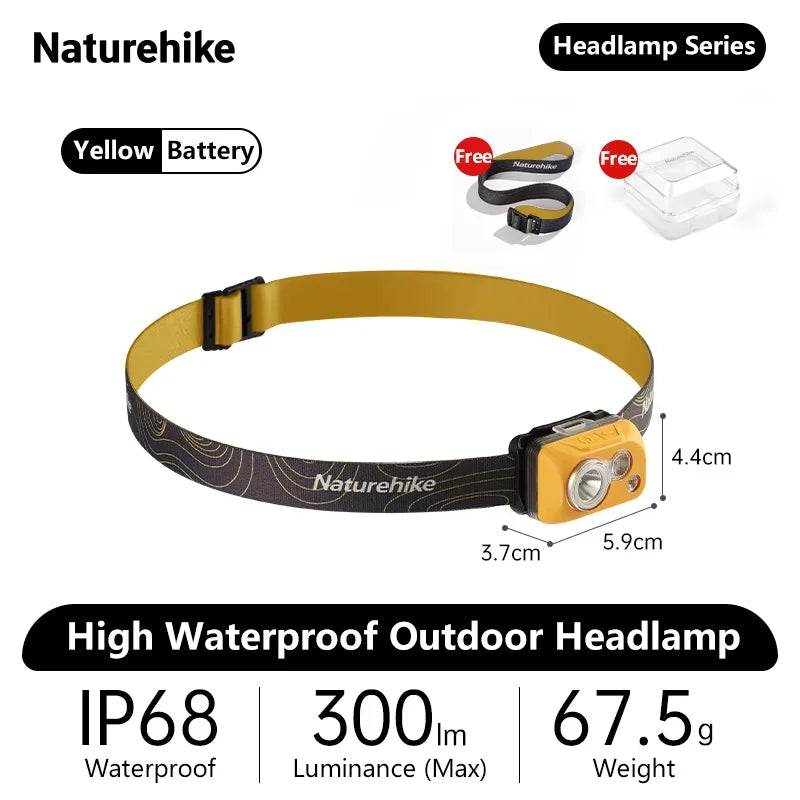 Naturehike High Waterproof Headlight Outdoor Headlamp Hiking Mountaineering Cross-country Running Climbing Super Bright Lights