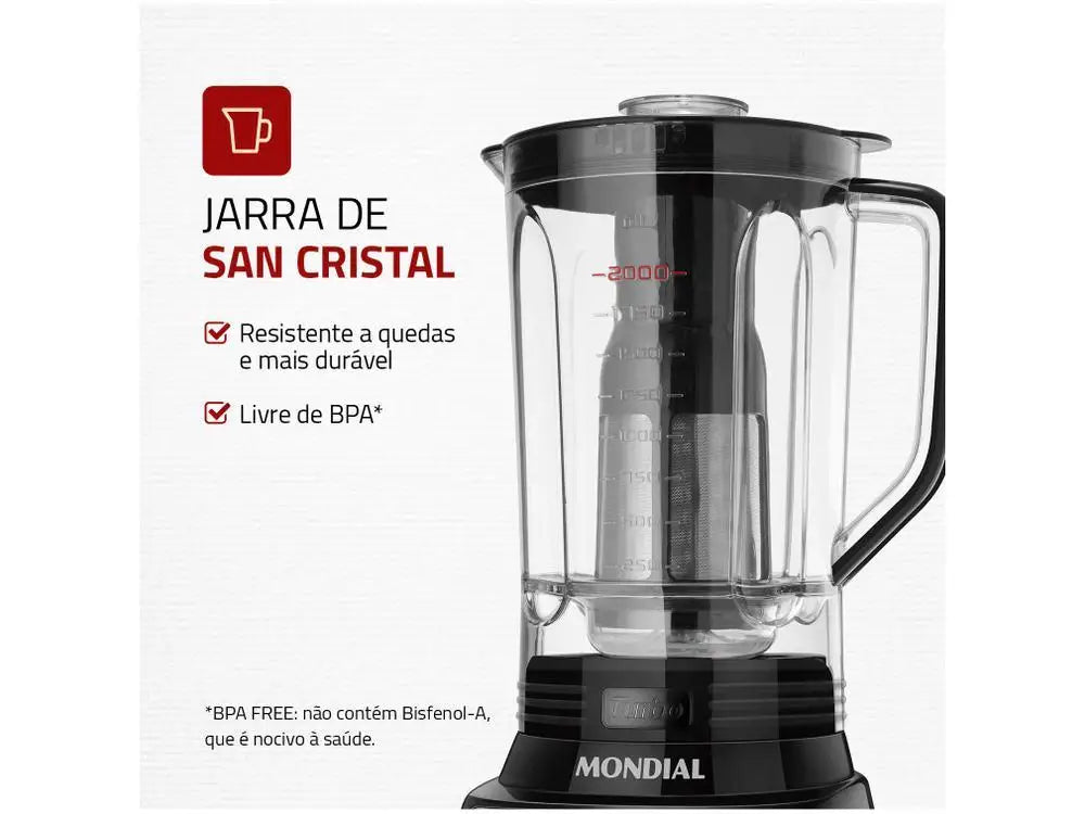 Mondial Turbo Blender L-1100 BI - 220V Inox