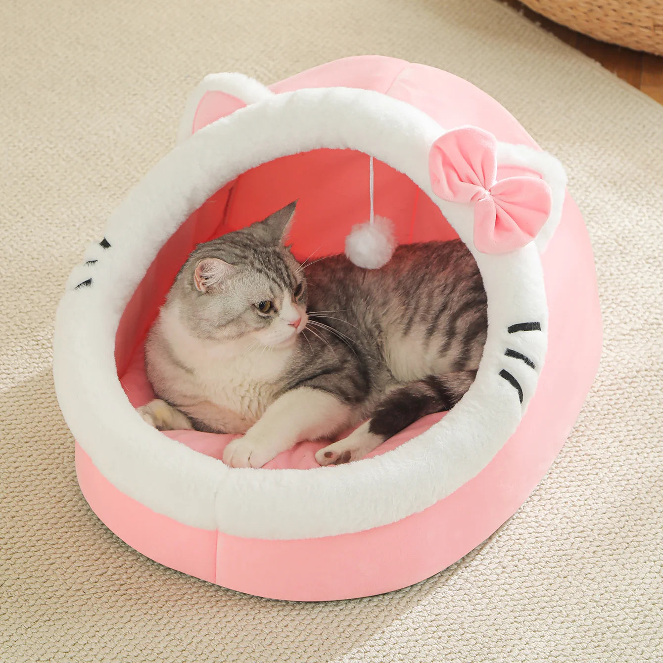 Four Season Universal Cat Bed Cat House Soft And Comfortable Pet Bed Puppy Sleeping Bag Pet Supplies Tent Habitats Basket House