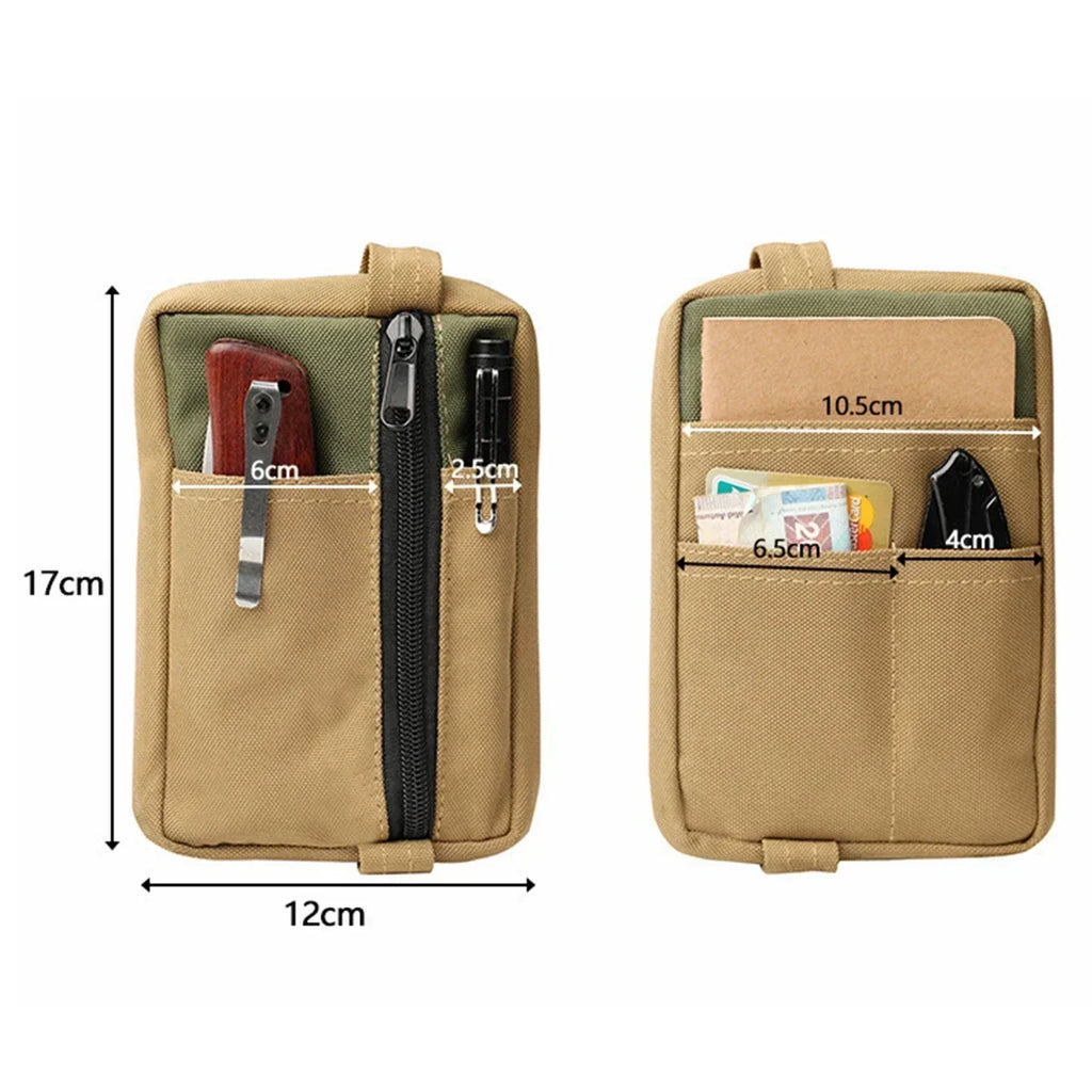 Portable Outdoor EDC Tool Storage Bag Tactical EDC Pouch Mini Tactical Wallet Coin Purse Multifunctional Bag for Camping Hiking