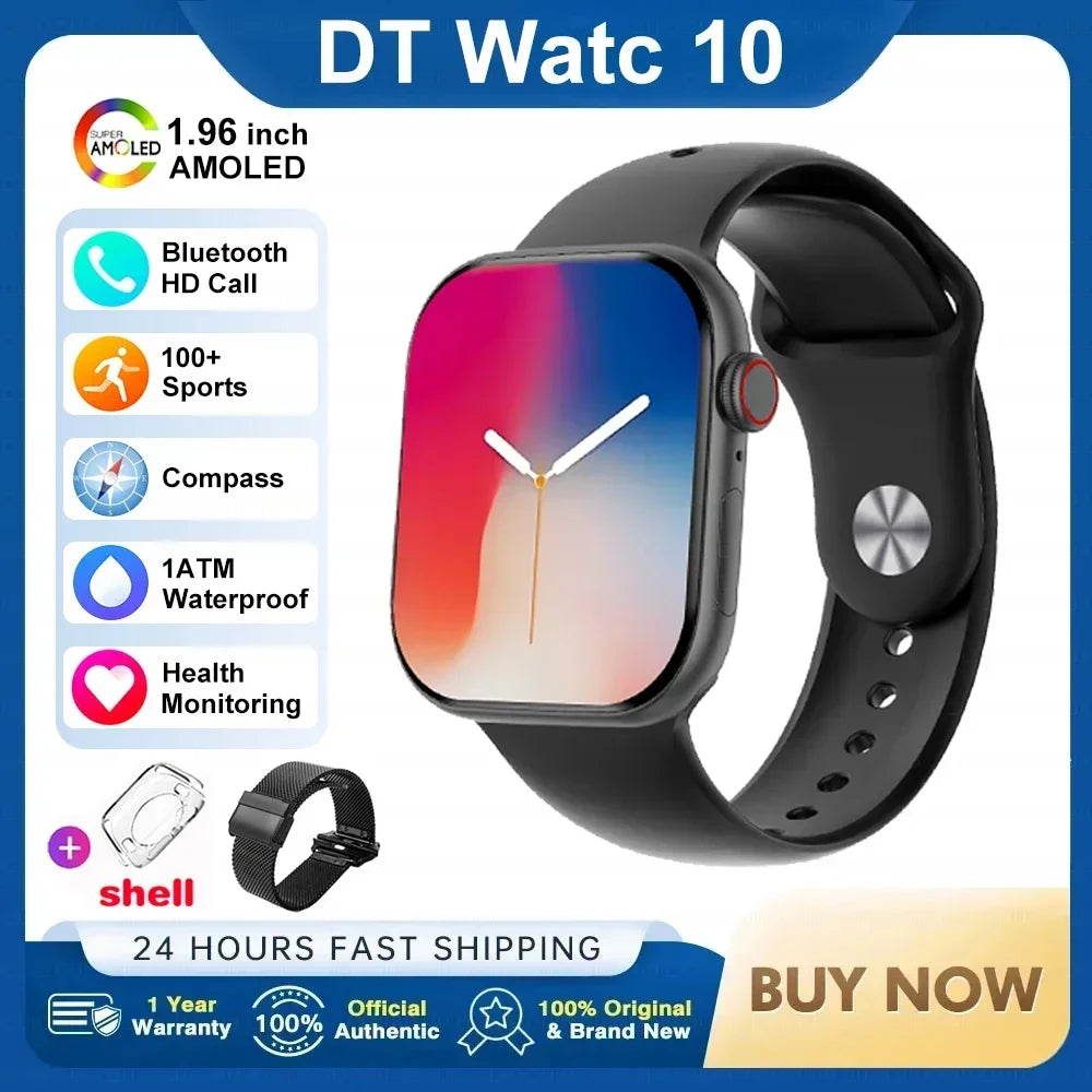 New DT Watch 10 Smartwatch 16GB Large Memory NFC 3D Stereo Vision Compass Muiti-Sport Mode Waterproof Bluetooth call Smartwatch