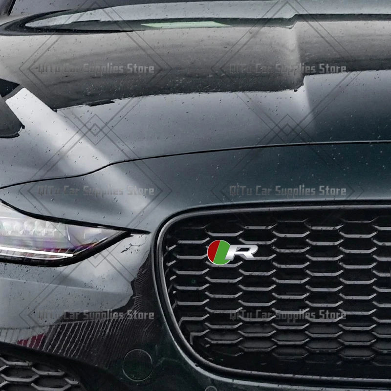 Zinc Alloy S R Sport Badge Car Body Trunk Emblem 3D Grille Sticker For F-Type F-Pace S-Type XFR XE XF XJ XK XJR XFR XEL XJS XJ6