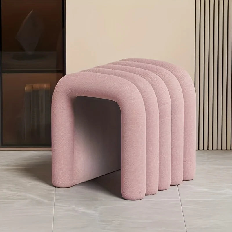 Modern Stool, Luxury Velvet Footrest & Makeup Bench, Versatile Accent Stool for Living Room, Bedroom, Hallway Decor