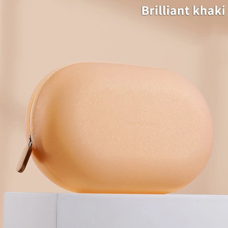 Portable Large Capacity Silicone Cosmetic Bag Waterproof Soft Moisture-proof Storage Wash Bag For Home Travel