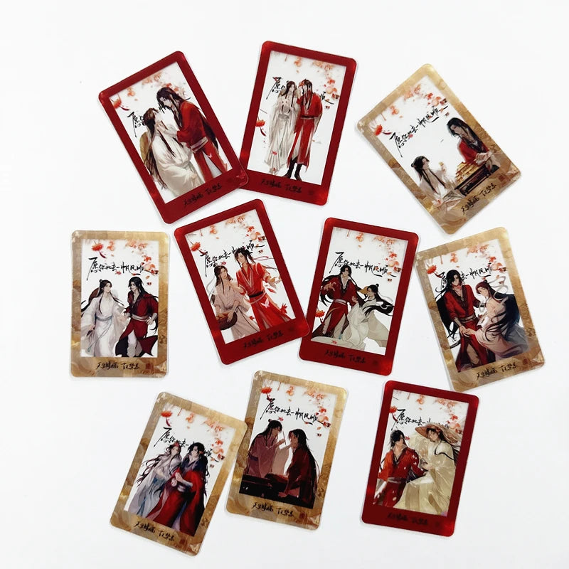 10 Pcs/Set Heaven Officials Blessing PVC Clear Cards TGCF Xie Lian & Hua Cheng 3 Inches Photo Cards Perfect Gift