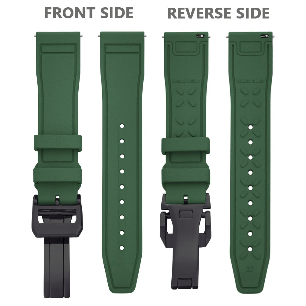 FKM Rubber Strap for IWC Big Pilot Mark Portugieser TOP GUN 20mm21mm 22mm Quick Release Strap Diving Sport Butterfly Buckle Band