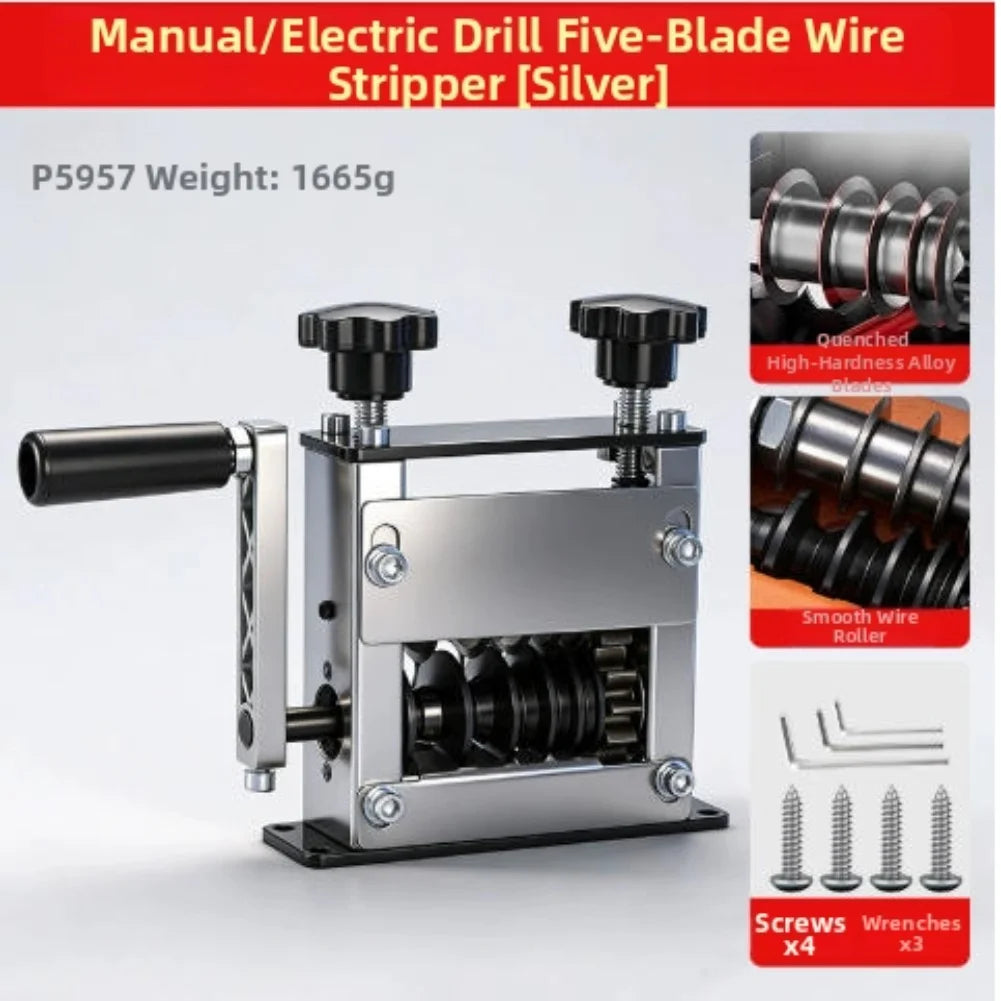 Manual Dual-drive Wire Stripper, Suitable For Precise Cutting And Stripping Of 1-17mm Scrap Wire And Copper Wire Cables