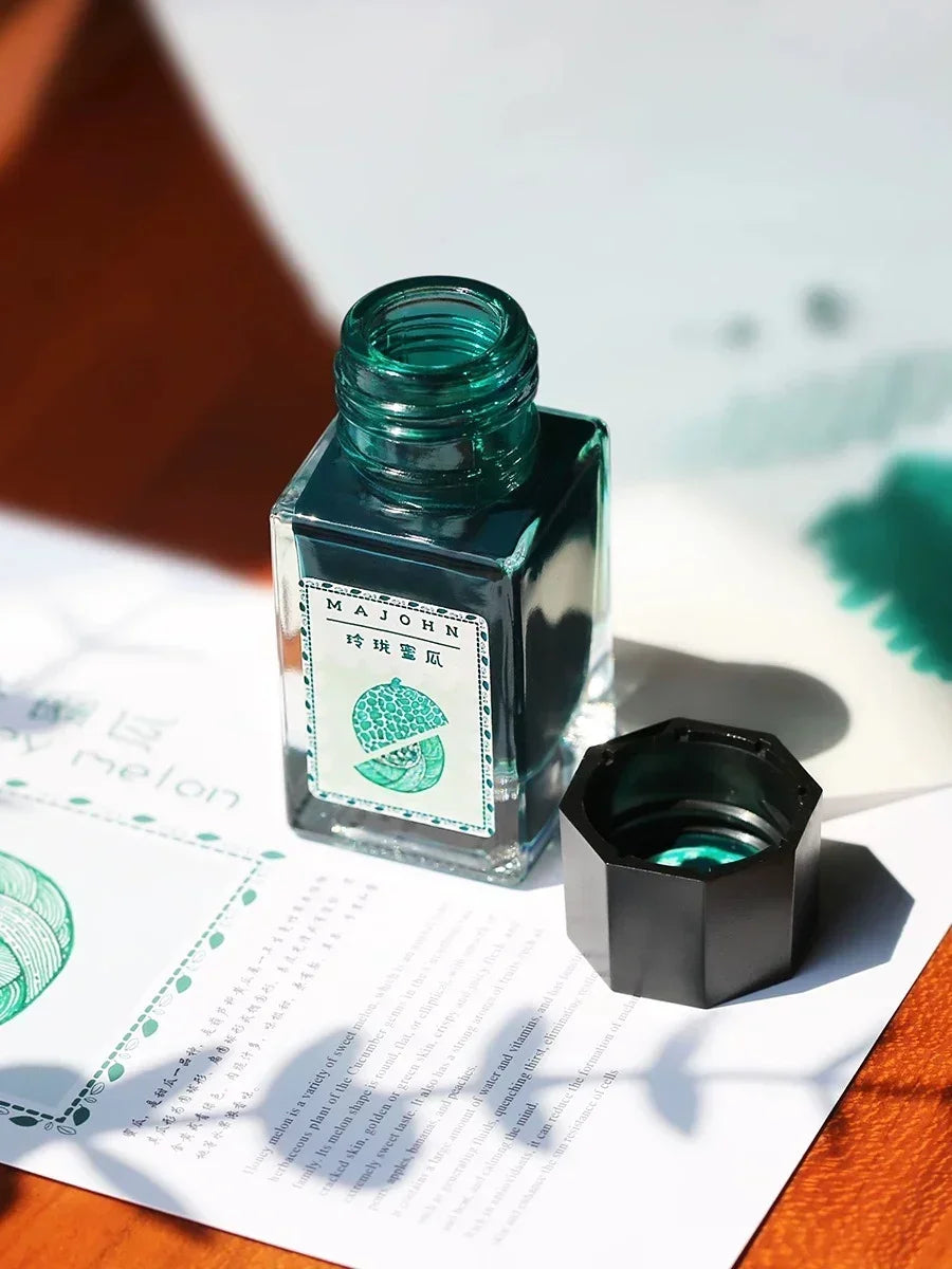 MAJOHN 20ml Shanghai Themed Glitter Ink for Fountain Pen Dip Pen Sketching Art Golden Particles Stationery School Supplies