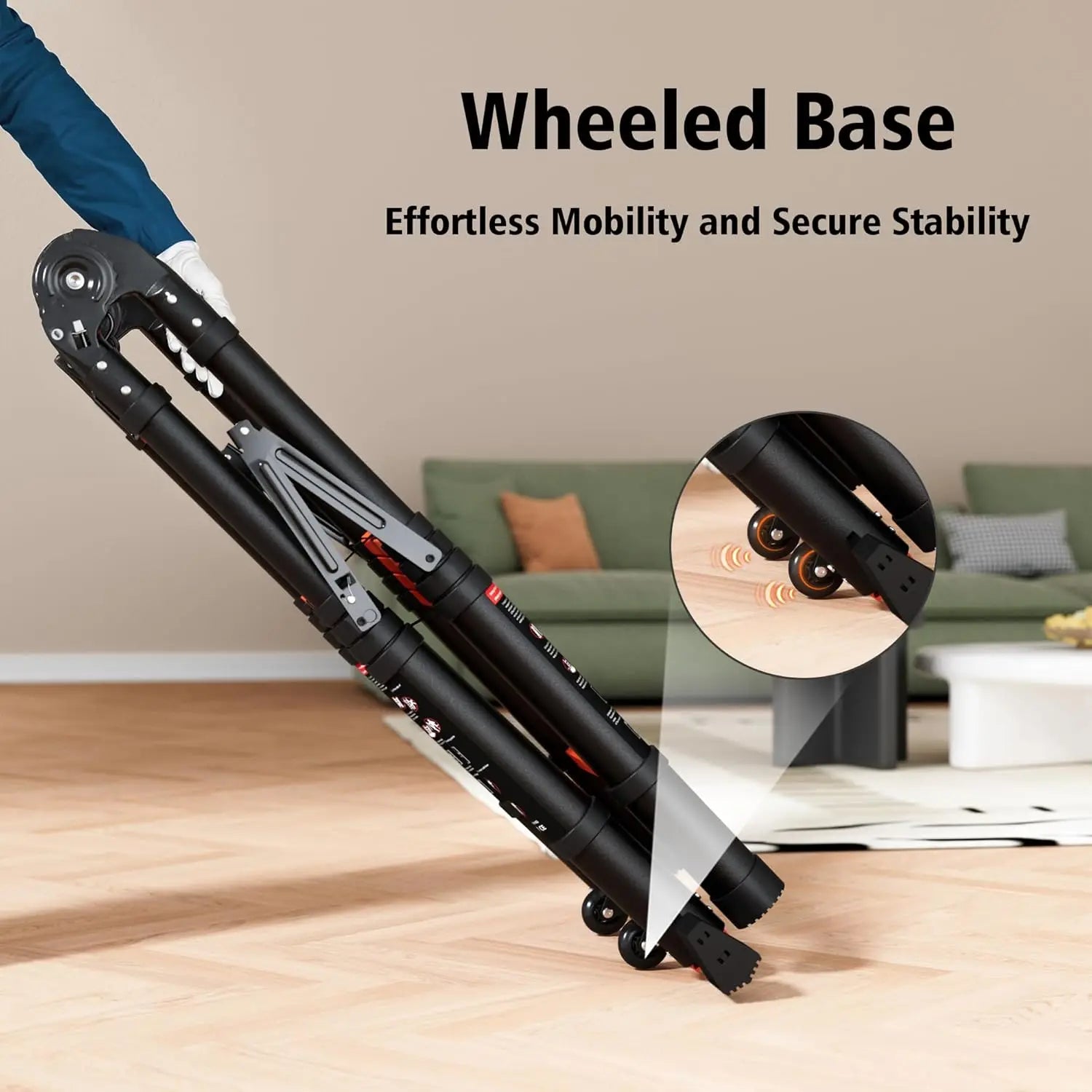 20.3 FT Telescoping A Frame Ladder, 10 Step, ANSI Certified, Type I Heavy Duty, 330lbs Max Capacity, Aluminum, Customized