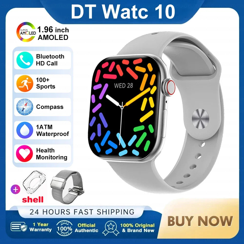 New DT Watch 10 Smartwatch 16GB Large Memory NFC 3D Stereo Vision Compass Muiti-Sport Mode Waterproof Bluetooth call Smartwatch