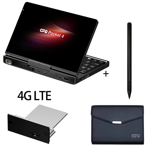 【Hot Sale】GPD Pocket4  Latest AMD AI 9 HX 370/8840U 64GB 2TB NVMe 8.8" 2560×1600 144Hz 2-in-1 Laptop Tablet Palm Size MiniPC