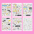 1/6 Pcs Graffiti Little Mouse 6 Educated Social Perso Korean Instagram Cartoon Handbag Stickers Guben Material