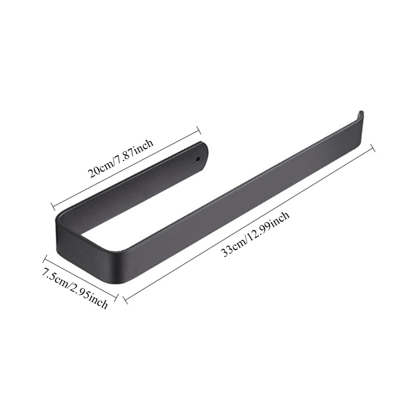 Space Saving Self Adhesive Wall Mounted Tissue Holder Kitchen Storage Organizer Dual Purpose Toilet Paper Hand Towels No Drill