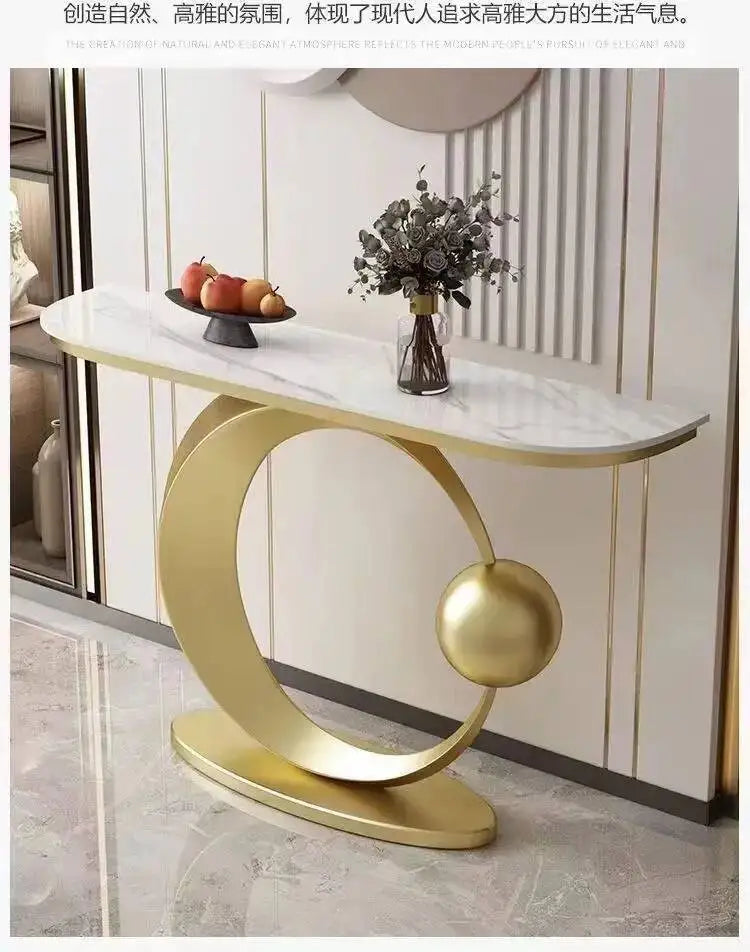 Luxury Modern Console Nordic Table Midcentry Center Lobby Console Table Hallway Entrance Wohnzimmer Tisch Living Room Furniture