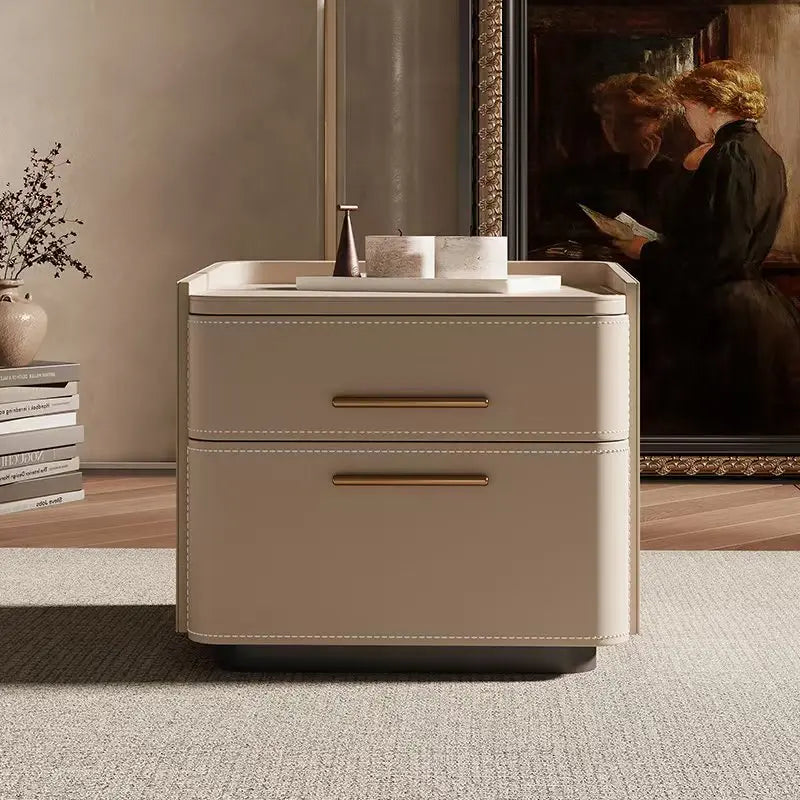 Luxury Storage Nightstand Aesthetic Simple Drawer Italian Bedside Table Trendy Nordic Mesitas De Noche Bedroom Furniture