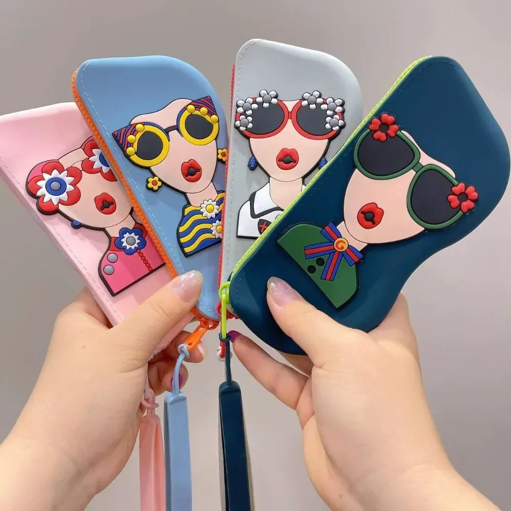 Silicone Glasses Bag, Small Item Bag, Waterproof Glasses Box, Cosmetics Coin Bag, Dustproof Multifunctional Storage Bag