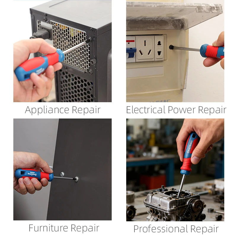 1PCS Multifunctional Magnetic Screwdriver Set Flathead & Crosshead Manual Household Tool for Electronics Repair