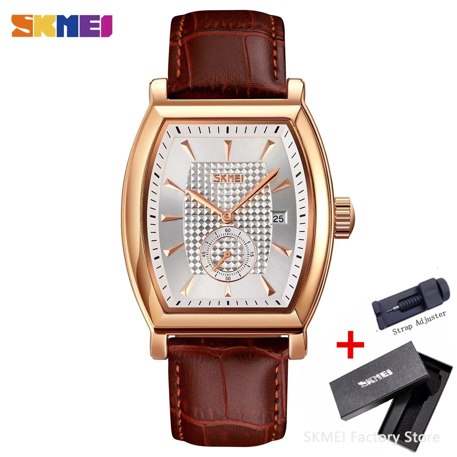 SKMEI 9306 Business Quartz Mens Watches Luxury Leather Date Calendar Waterproof Sport Men Wristwatches Clock Relogio Masculino