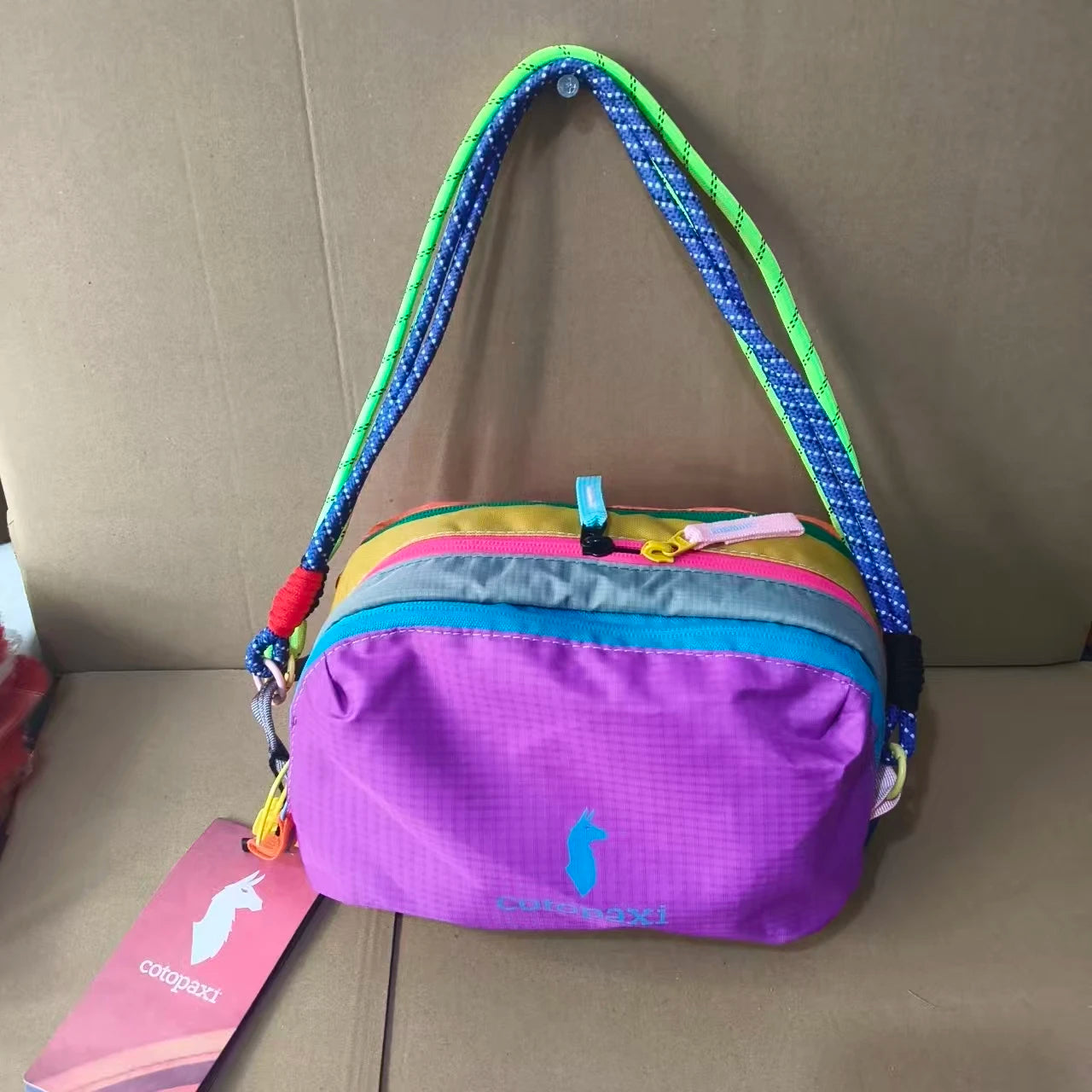 Alpaca Dopamine-Colored Wash & Storage Bag, featuring three main zipper compartments for organized separation. Portable and reas