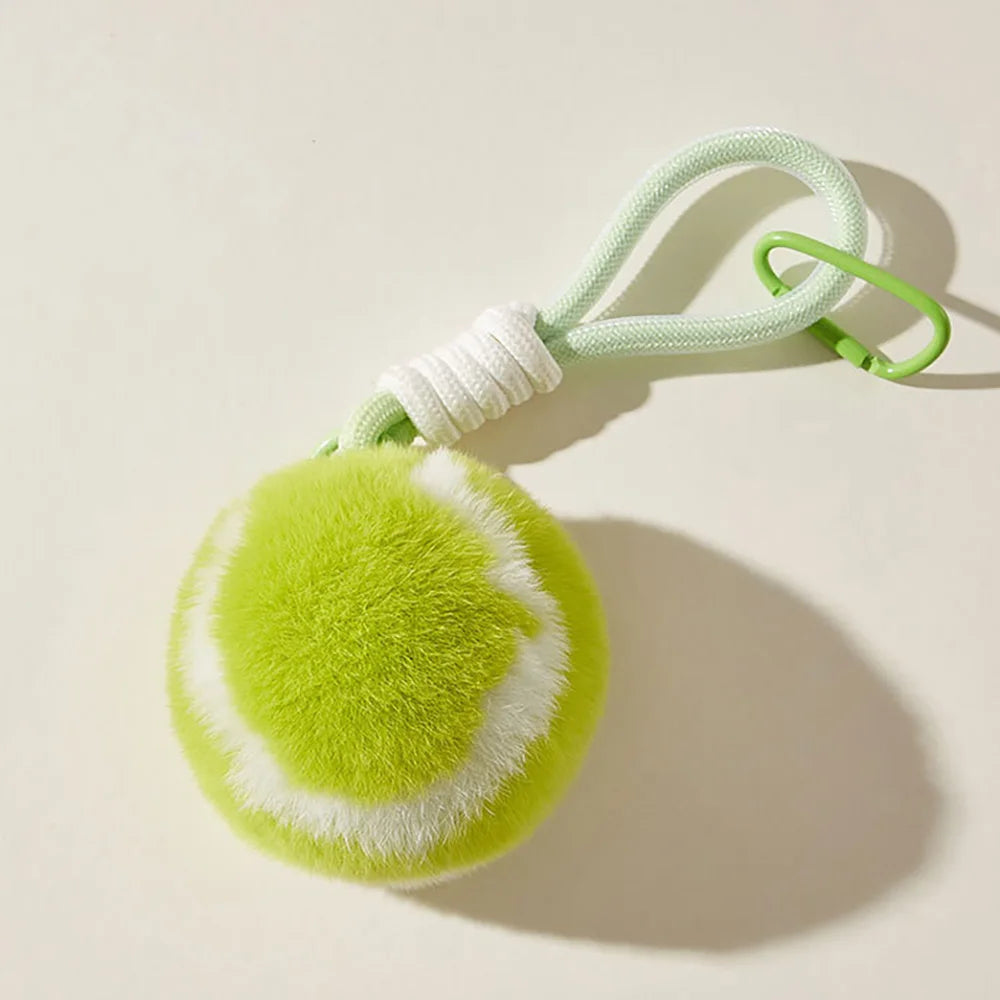 New Trend Tennis Keychain Sport Style Plush Ball Pendant Car Hanging Piece Chic Bag Charm Accessories Gift A388