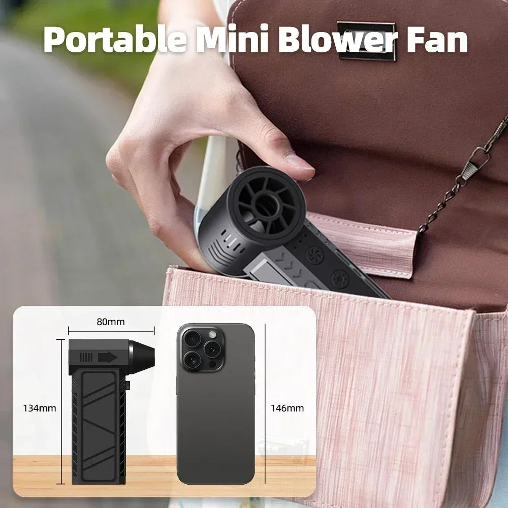 Turbofan 160000RPM High Power Jet Fan Air Duster Motor Variable Speed Dust Blower Brushless Clean Tool Handheld Air Mini Blower